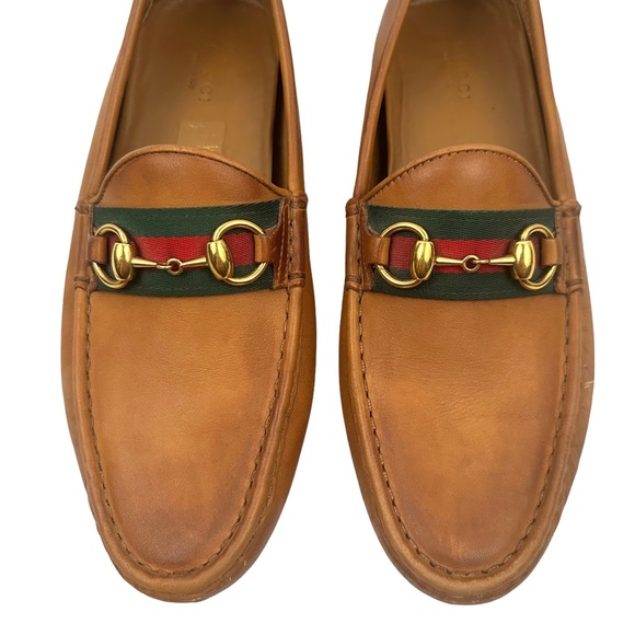 GUCCI Damo Horsebit Leather Driving Loafers - Picture 3 of 12